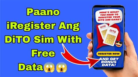 Paano Iregister Ang Dito Sim With Free Data How To Register Dito