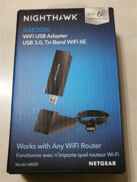 Nighthawk Wireless AXE3000 WiFi 6 6E USB 3 0 Adapter A8000 電腦科技 電腦