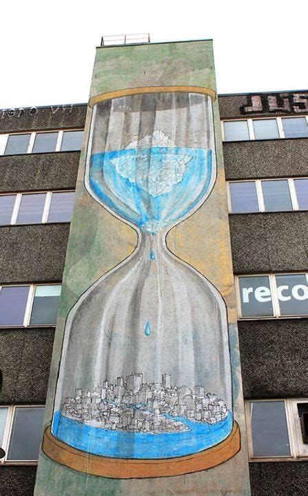 Twitter Egychampagne Glogbal Warming Hourglass Street Art Street Artists Space Art