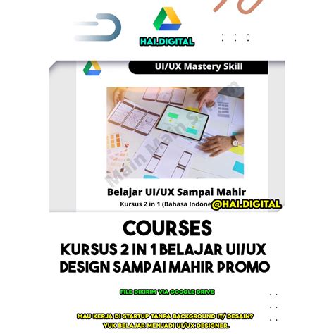 Jual Kursus 2 In 1 Belajar UI UX Design Sampai Mahir Promo Shopee