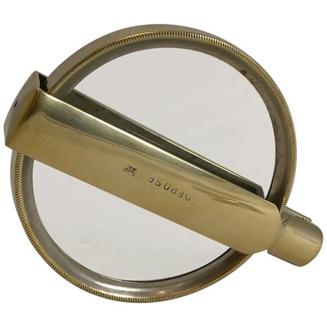 Large Antique French Folding Brass Magnifying Glass Circa 1900 At 1stdibs Depose Magnifying