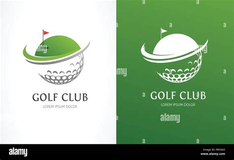 Golf Club Icons Symbols Elements And Logo Collection Stock Vector