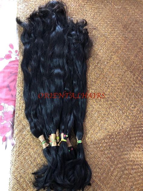 Black Remy Single Drawn Natural Bulk Hair For Personal Parlour