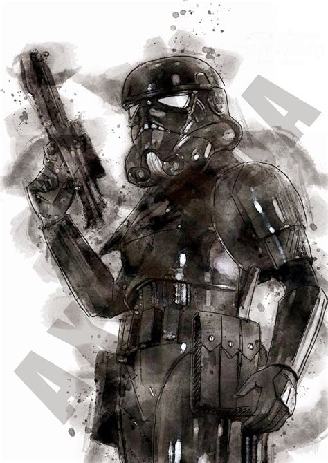 Star Wars Set 5 PRINTABLE Watercolor Prints Star Wars Trooper Etsy