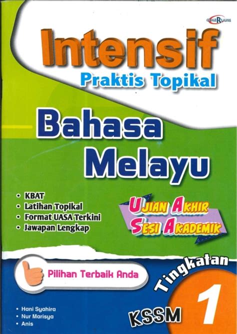 Intensif Praktis Topikal Bahasa Melayu Uasaujian Akhir Sesi Akademik