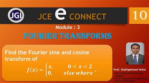 10 Problem9 Fourier Sine And Cosine Transform 𝒇𝒙𝒙 In 0 2 By Shafiqahmed Youtube