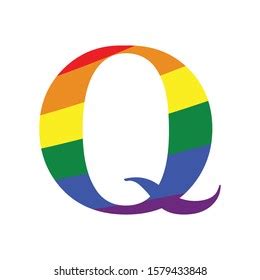 Q Rainbow Letters Gay Alphabet Lgbt Stock Vector Royalty Free