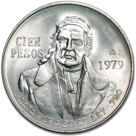 Buy 1979 MX Mexico Silver Cien 100 Pesos Commemorative Coin Depicting