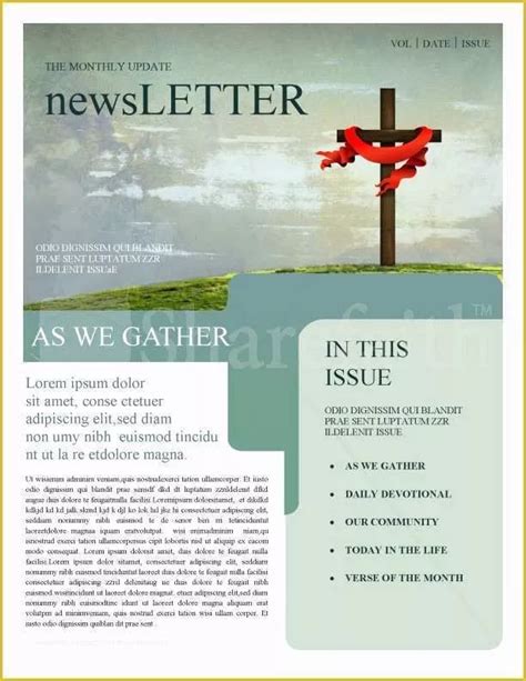 Free Church Newsletter Templates Of Bible Church Newsletter Template Word & Publisher ...