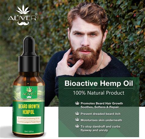 Aliver Natural Beard Growth Hemp Oil Fast Shipping Aliver® Cosmetics