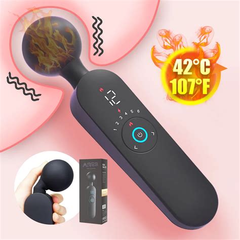 Av Wand Massager Smart Heating Vibrator Digital Display G Spot Clitoris