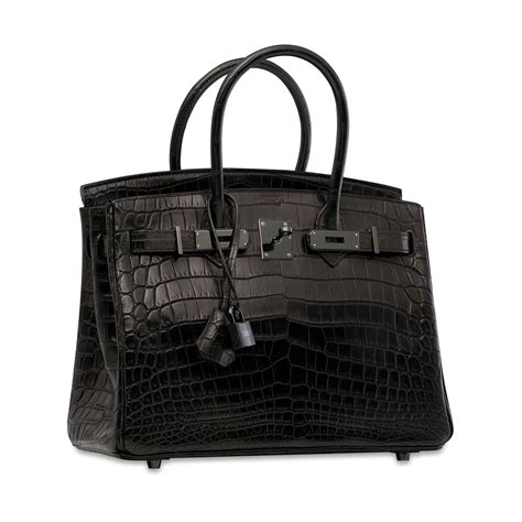 A RARE LIMITED EDITION MATTE BLACK NILOTICUS CROCODILE SO BLACK BIRKIN