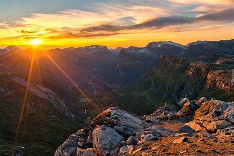 Szczyt Dalsnibba W Regionie M Re Og Romsdal W Norwegii