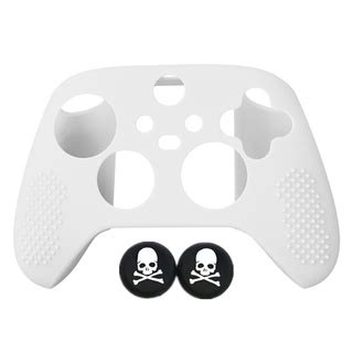 01 Capa De Silicone Relevo Antiderrapante 01 Par De Grips Skull