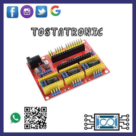 Cnc Shield Para Arduino Nano Y Driver A4988 Tostatronic