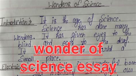 Wonder Of Science Essaywonders Of Science Essay Writing Topics Very