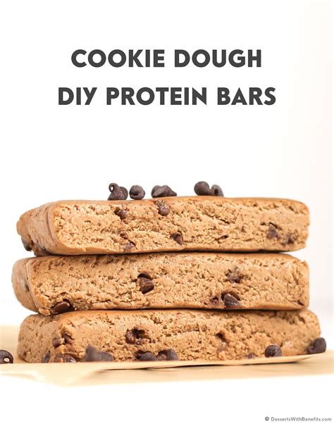 Easy No Bake Cookie Dough Protein Bars Sugar Free Gluten Free Vegan