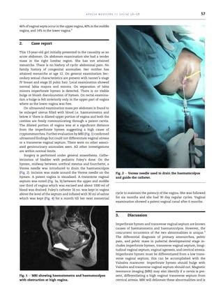 Concurrent Imperforate Hymen And Transverse Vaginal Septum A Rare