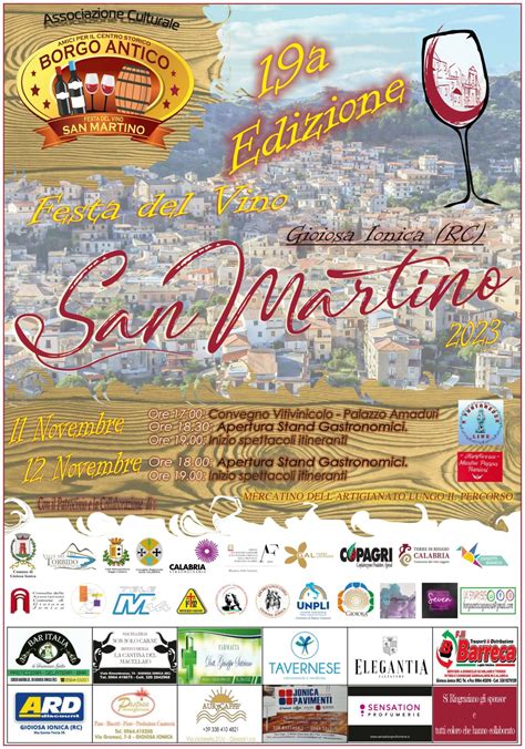 A Gioiosa Ionica La Nuova Edizione Della Festa Del Vino Di San Martino