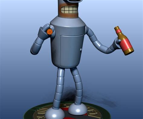 Artstation Bender From Futurama For 3d Printing Resources