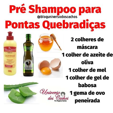 Regiane Santos on Instagram Pré Poo reparador ideal para pontas