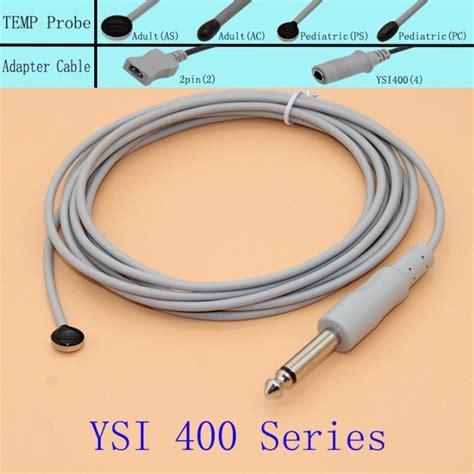 Ysi 400 Reusable Temperature Probe Pediatric Skin Sur Esophageal