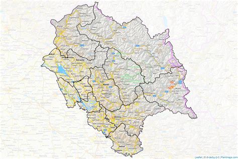 Make Printable Himachal Pradesh Maps With Border Masking Cropping