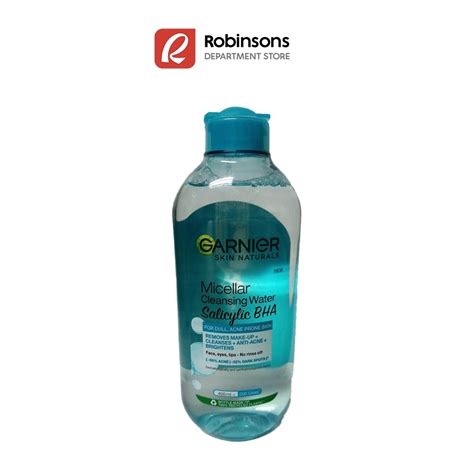 Garnier Micellar Cleansing Water Salicylic Bha Blue Ml Shopee