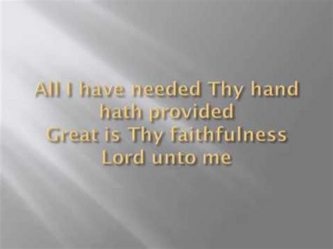 Great Is Thy Faithfulness Chris Rice YouTube