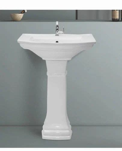 White Ceramic Pedestal Washbasin At Rs 2000 Ceramic One Piece