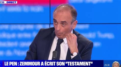 Elle Est Vraiment Obsédée Par Ma Mort Eric Zemmour Attaqué Par Marine Le Pen Il Règle Ses