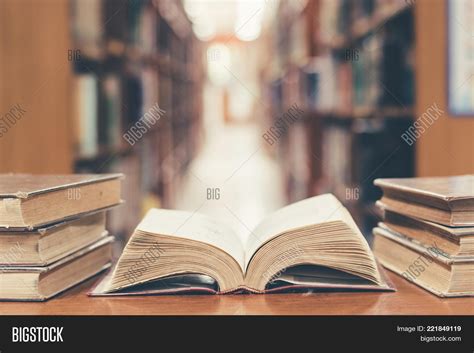 Old Book Library Open Image And Photo Free Trial Bigstock