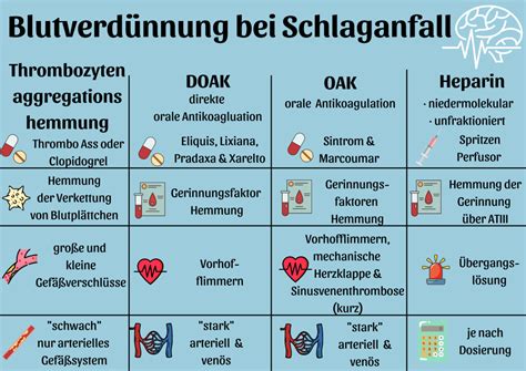 Blutverdünnung bei Schlaganfall Medikamente Schutzfunktion und