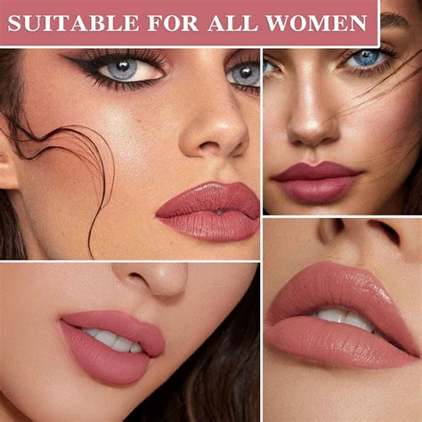 Lápiz labial mate nude sedoso y suave brillo de labios nude brillo de labios nude lápiz