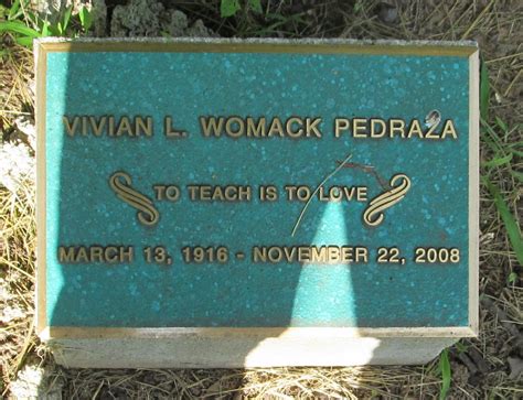 Vivian Laverte Womack Pedraza 1916 2008 Find A Grave äreminne