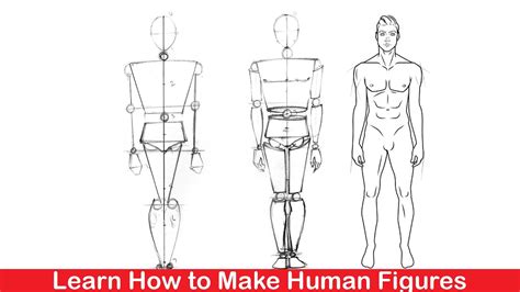 how to draw a human step by step