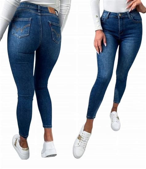 SPODNIE JEANSOWE M SARA LIFE S PUSH UP DOPASOWANE UCIĄGLIWE RURKI XL