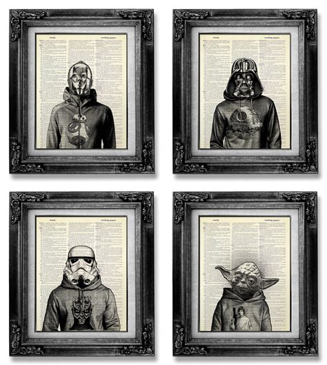 Star Wars Poster Set of 4 Star Wars Art Set Star Wars Print - Etsy