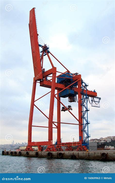 Cargo container crane stock image. Image of transportation - 16069963