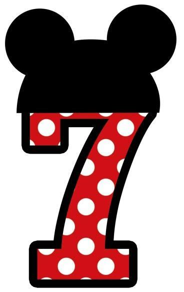 Numero 7 De Mickey Mousse Minnie Mouse Party Mickey Mouse Theme