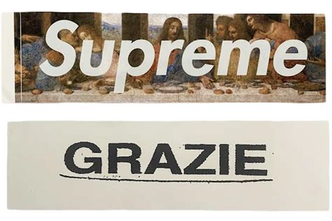 Supreme Milan Grazie Last Supper Box Logo Sticker Ss21 Kr