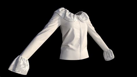 Female Blouse Marvelous Designer 3d Model Cgtrader