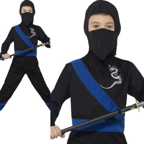 Ninja Assassin Kostüm Kampfsport Kinder Jungen Kostüm Outfit Alter 4 12