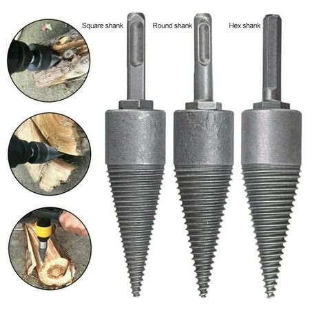 Log Wood Splitting Electric Hammer Drill Bit Splitter Cone Firewood ...