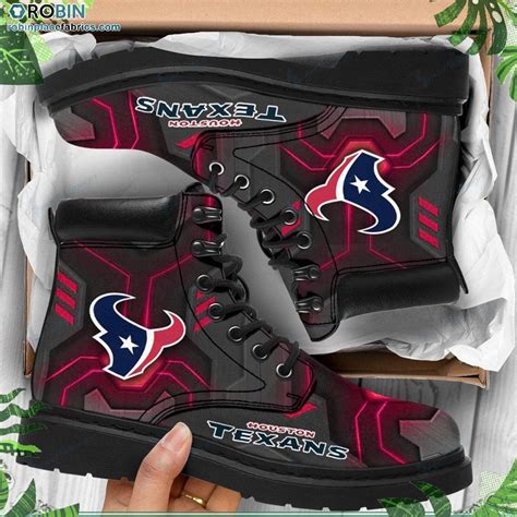 Houston Texans Custom Printed Martin Boots RBPL209 RobinPlaceFabrics