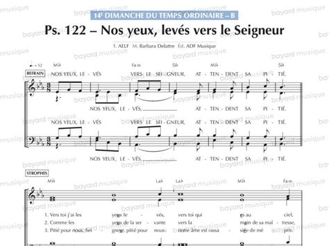 Chantons En Eglise Psaume Nos Yeux Lev S Vers Le Seigneur E