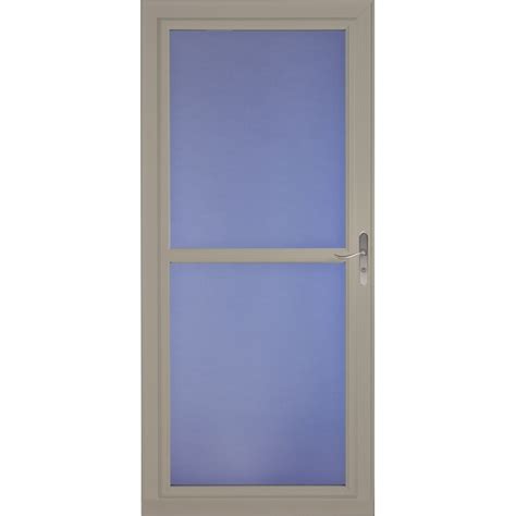 Larson 36 In X 81 In Sandstone Full View Retractable Screen Storm Door At