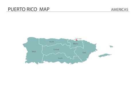 Premium Vector Puerto Rico Map Vector Illustration Map Have All