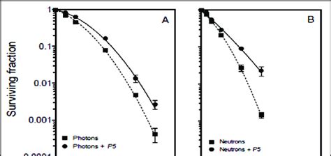 Clonogenic Survival Curves For Du145 Cells After Photon And P66be