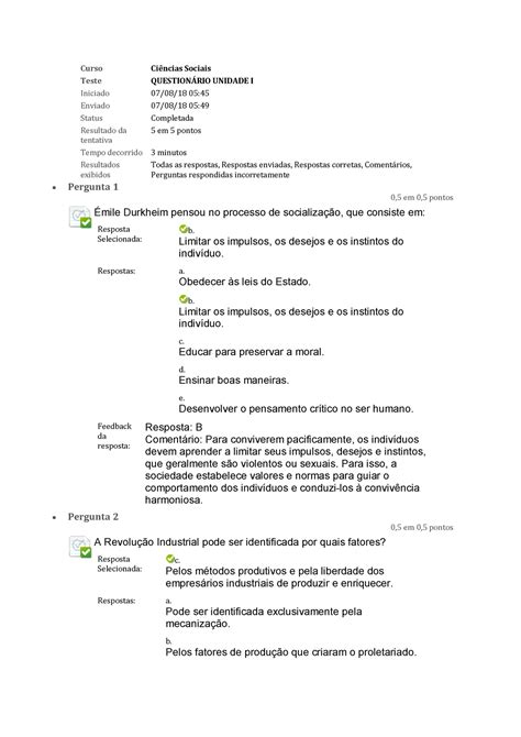 Question Rio Unidade Ci Ncias Sociais Unip Curso Ci Ncias Sociais